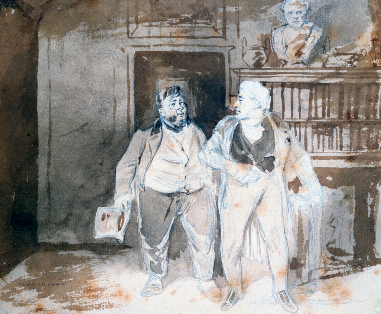 İki Karakter, c1825-1877 by Henry Bonaventure Monnier