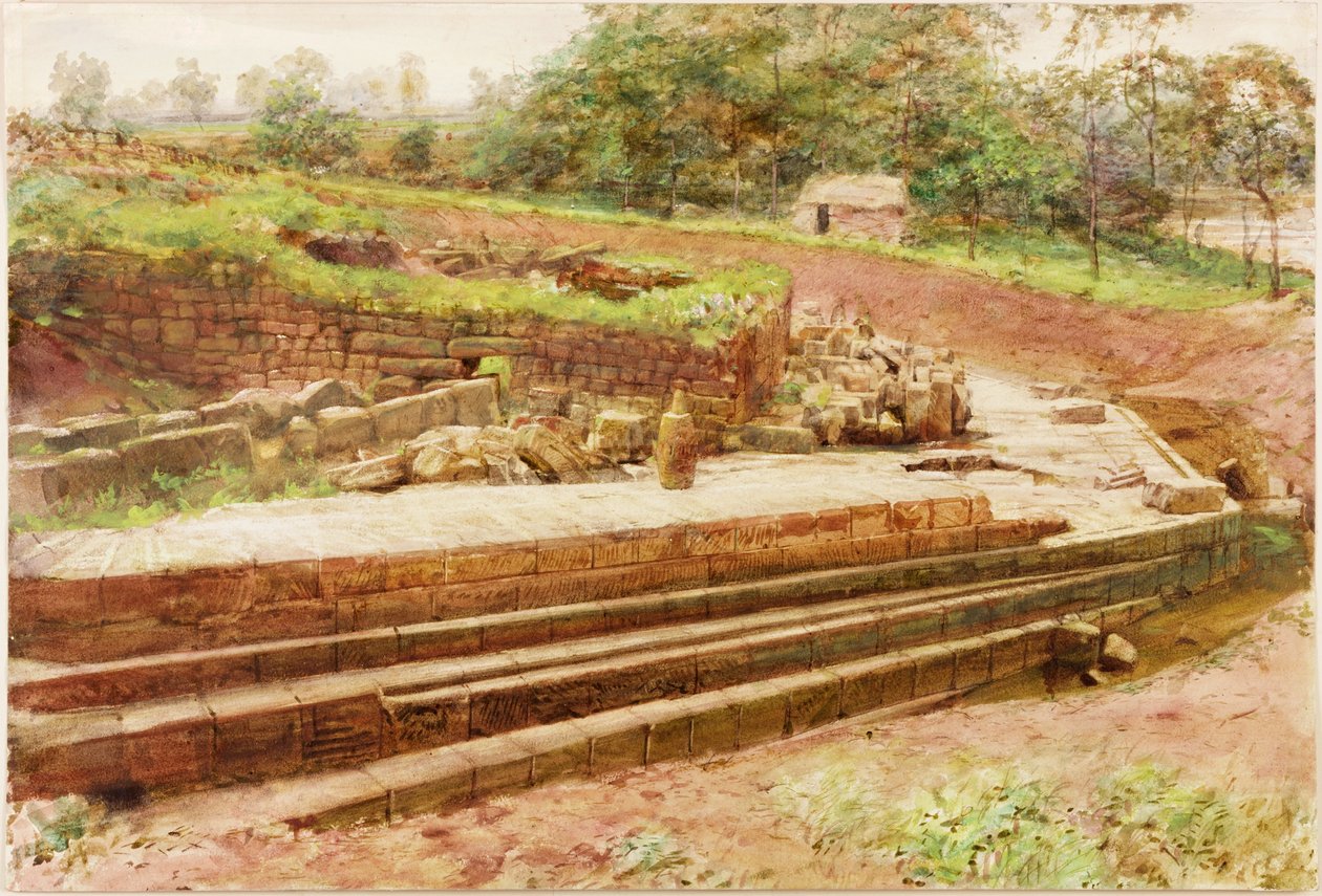 Cilurnum (kağıt üzerine guaj, kurşun kalem ve sulu boya) by Henry Burdon Richardson