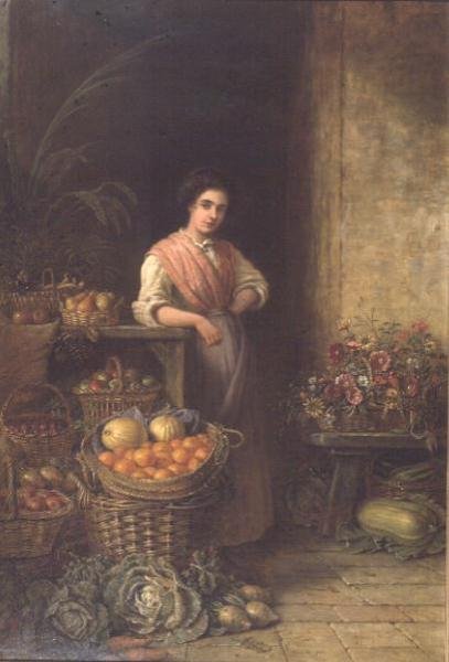 Genç Bir Meyve Satıcısı by Henry Charles Bryant