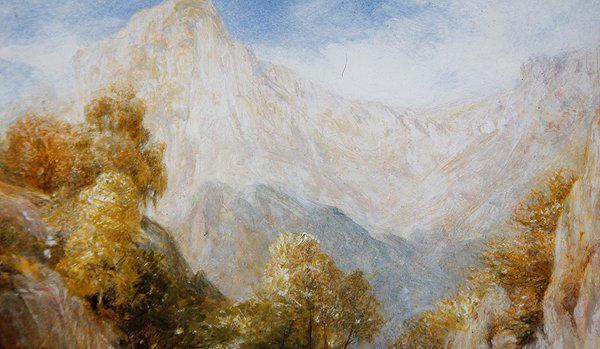 Tepelerde, c.1850 (panelde yağlı boya) by Henry Clarence Whaite