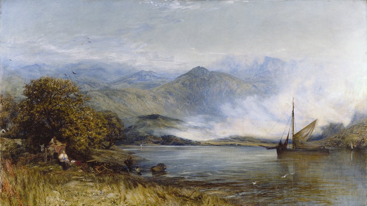 Sloop tarafından Yeni Geldi (Conway Vadisi'nde, Kuzey Galler'de) by Henry Clarence Whaite
