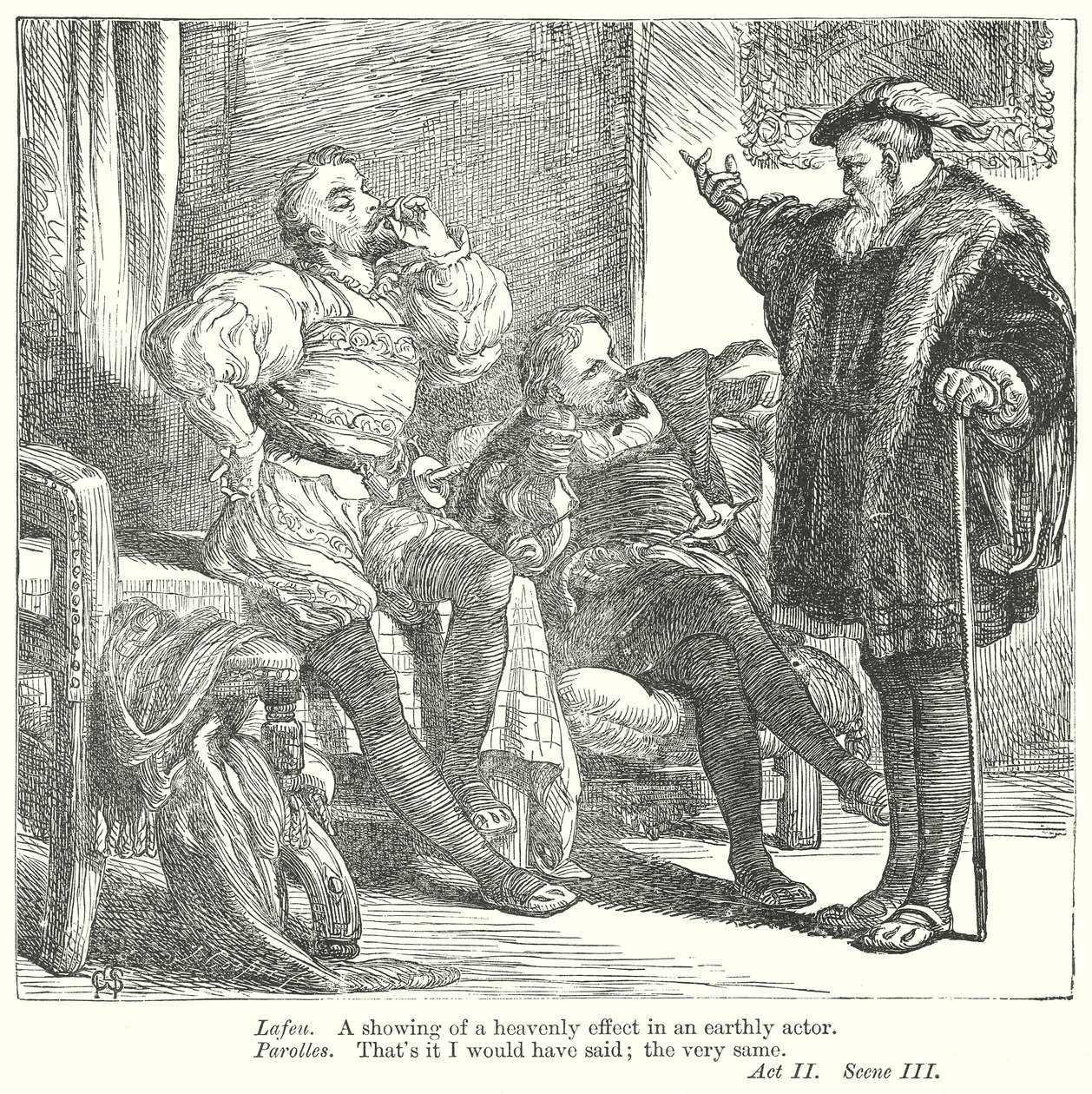 Sonu İyi Biten Her Şey Yolundadır (gravür) by Henry Courtney (after) Selous