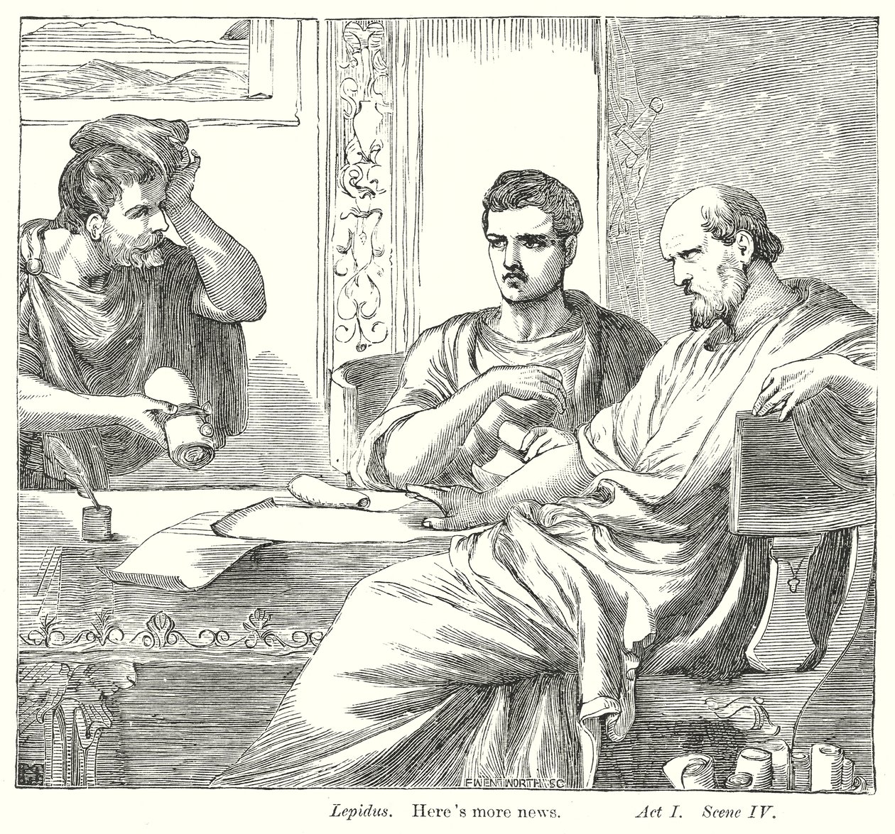 Antonius ve Kleopatra (gravür) by Henry Courtney (after) Selous