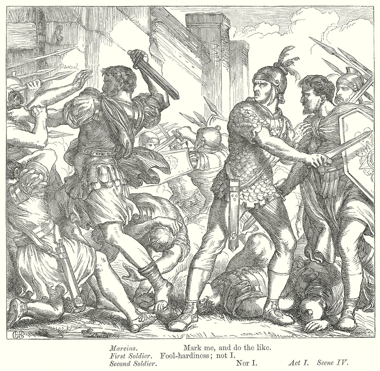 Coriolanus (gravür) by Henry Courtney (after) Selous