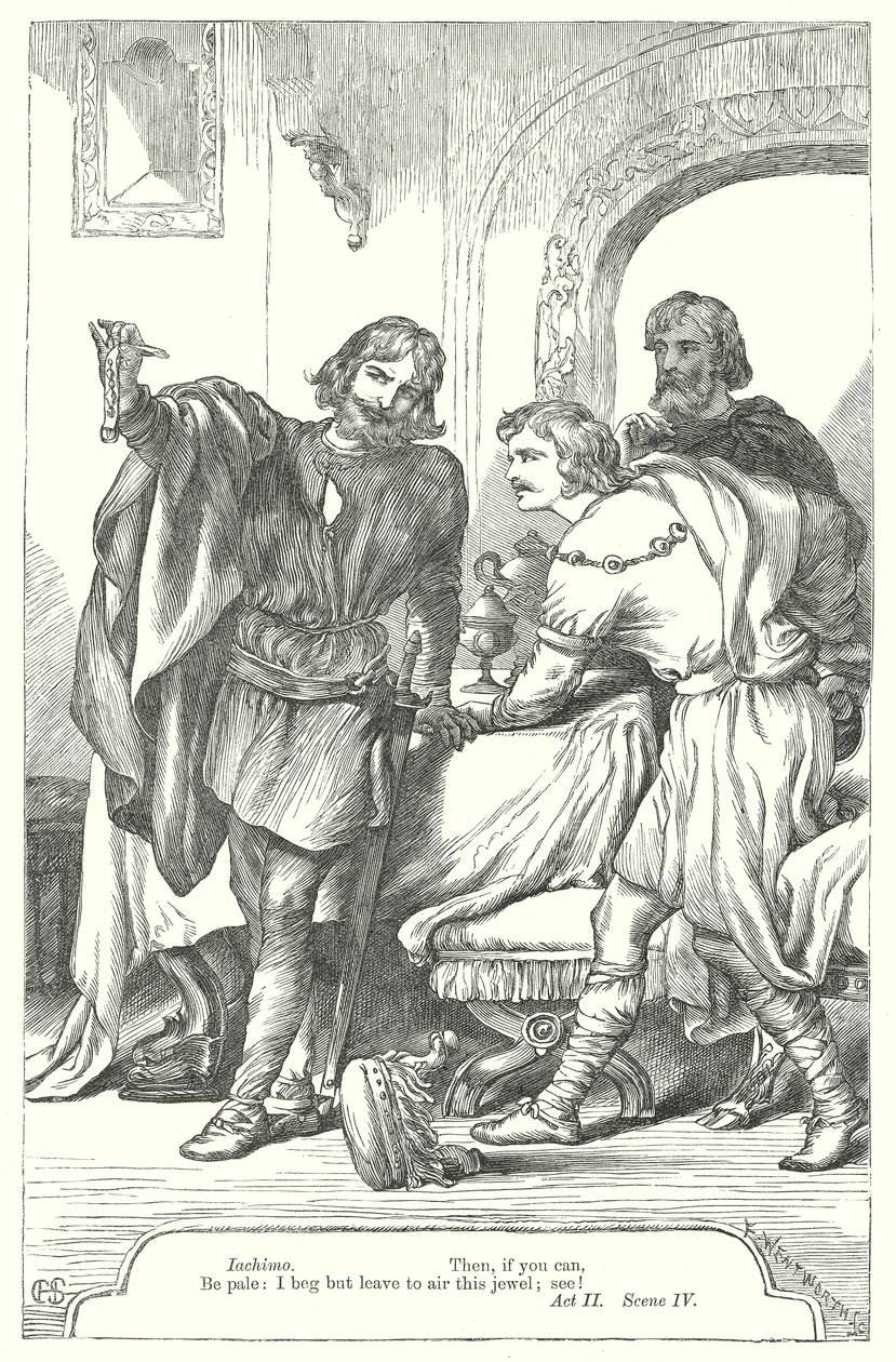 Cymbeline (gravür) by Henry Courtney (after) Selous