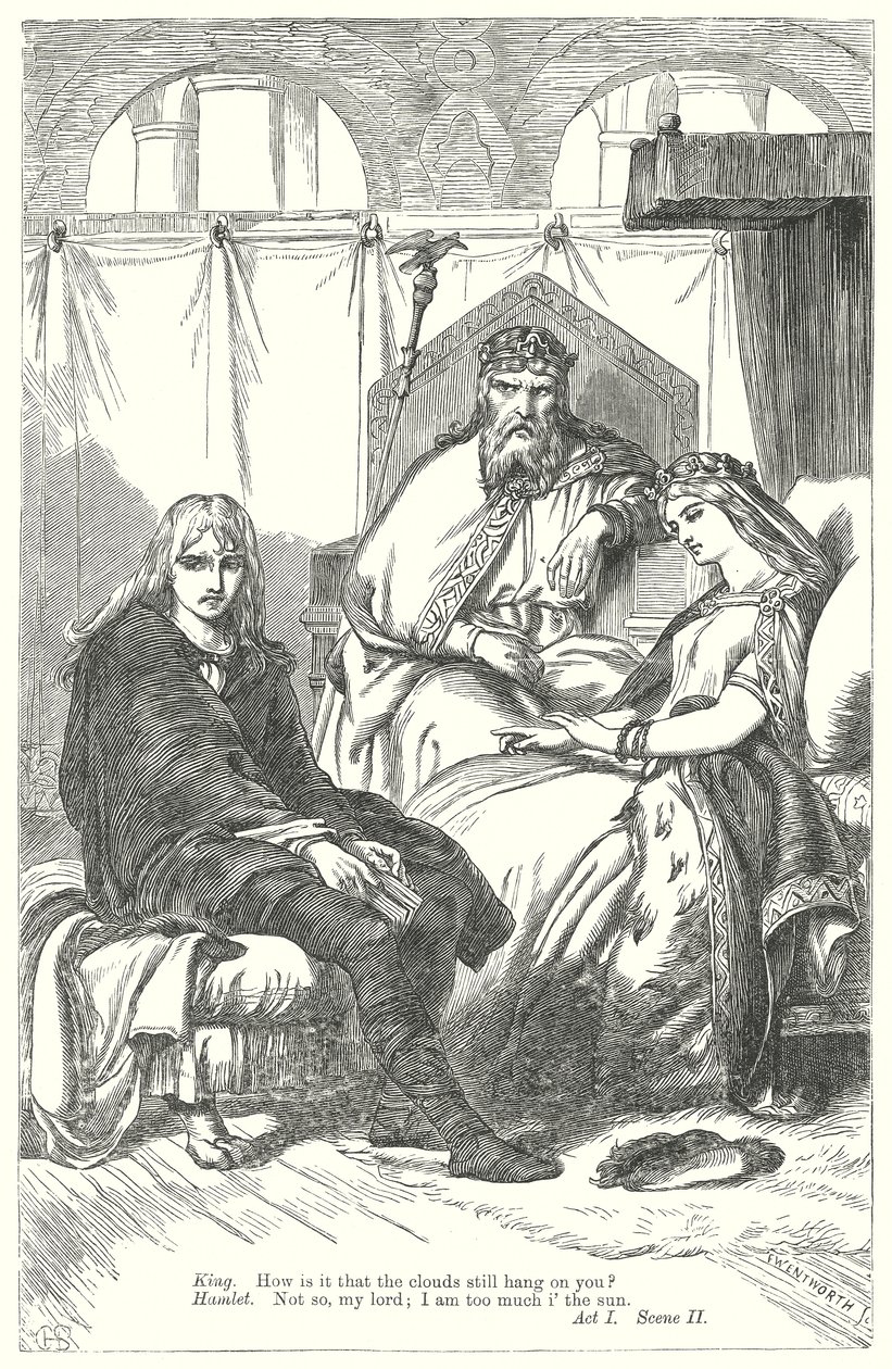 Hamlet (gravür) by Henry Courtney (after) Selous