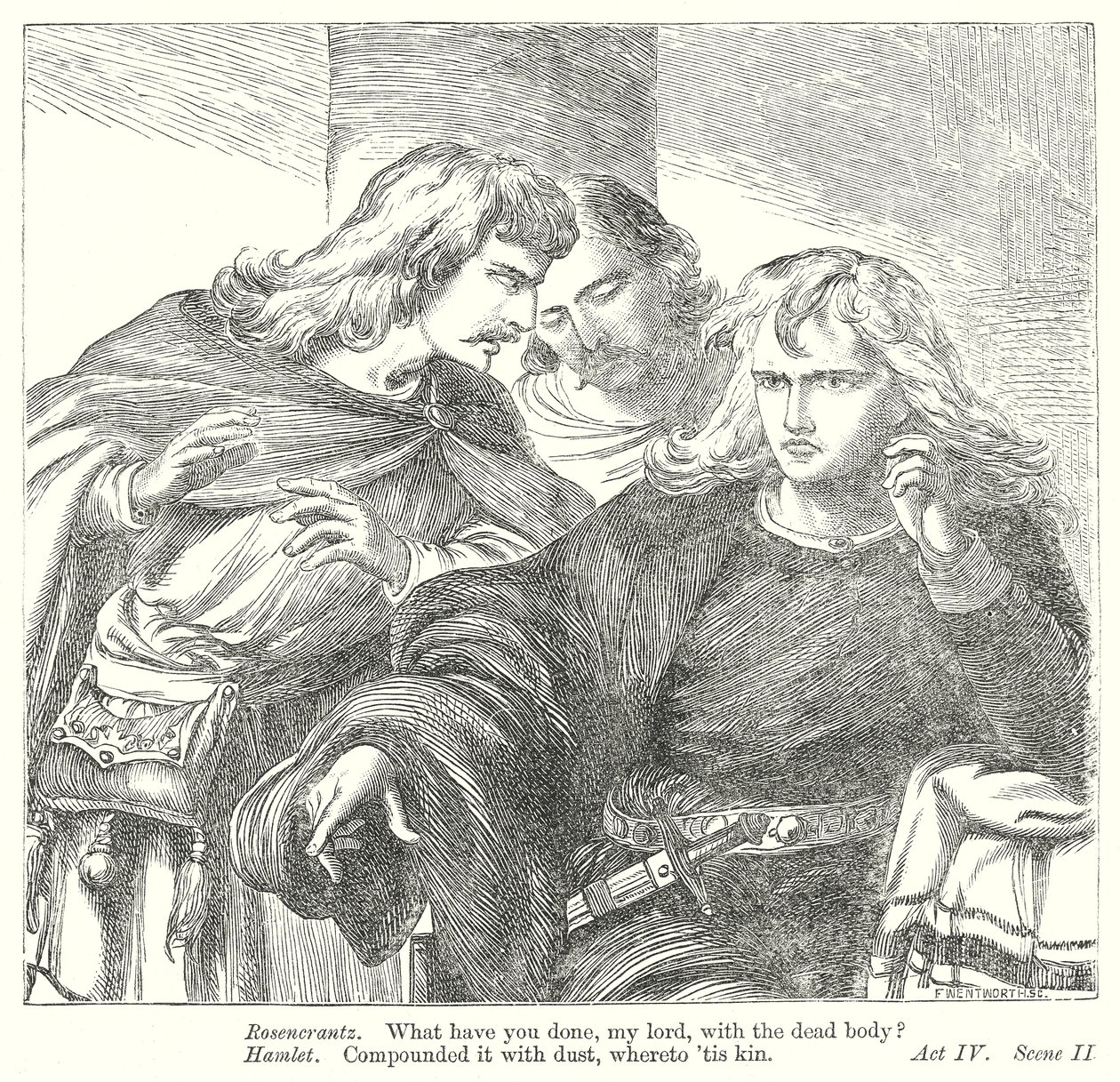 Hamlet (gravür) by Henry Courtney (after) Selous