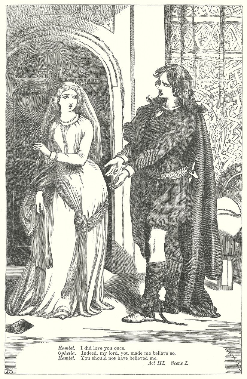 Hamlet (gravür) by Henry Courtney (after) Selous