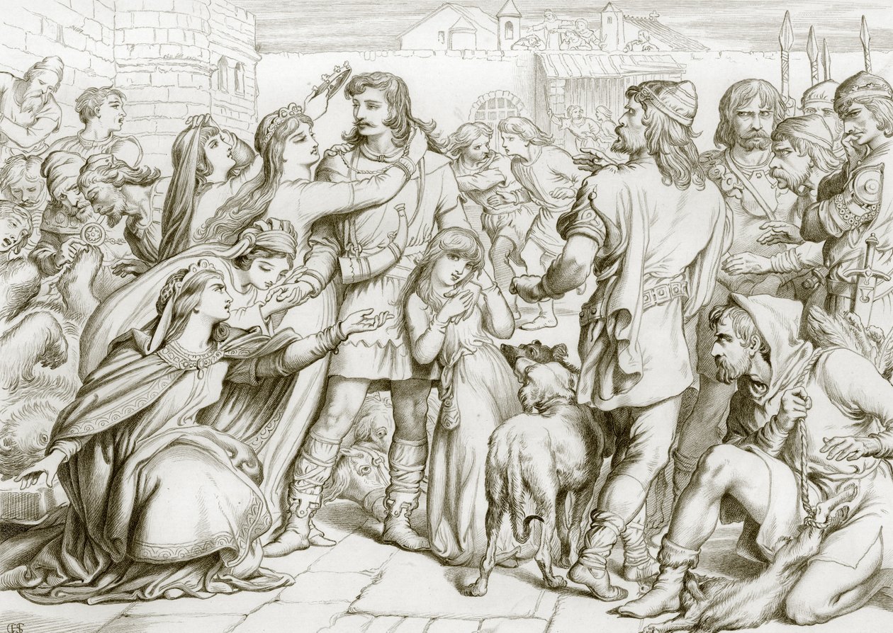 Hereward ayıyı nasıl öldürdü (gravür) by Henry Courtney (after) Selous