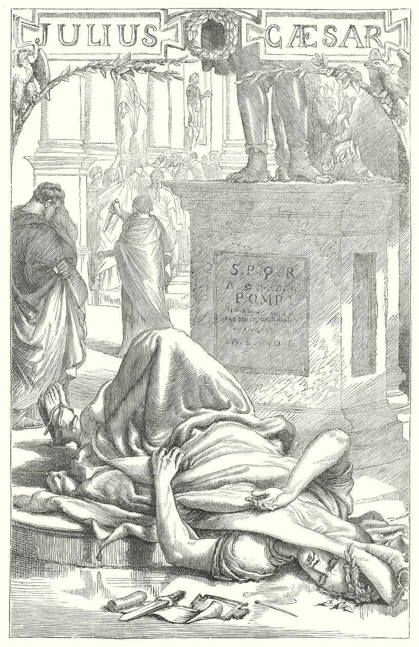 Julius Caesar (gravür) by Henry Courtney (after) Selous