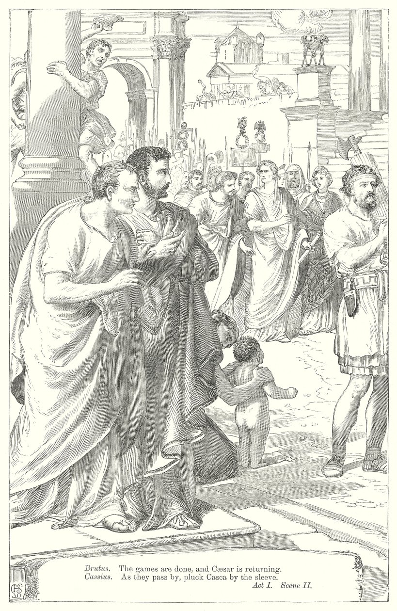 Julius Caesar (gravür) by Henry Courtney (after) Selous