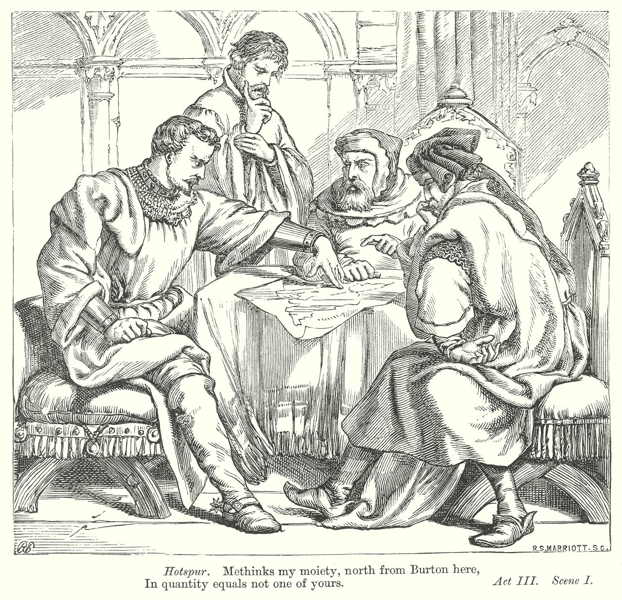 Kral 4. Henry Bölüm I (gravür) by Henry Courtney (after) Selous