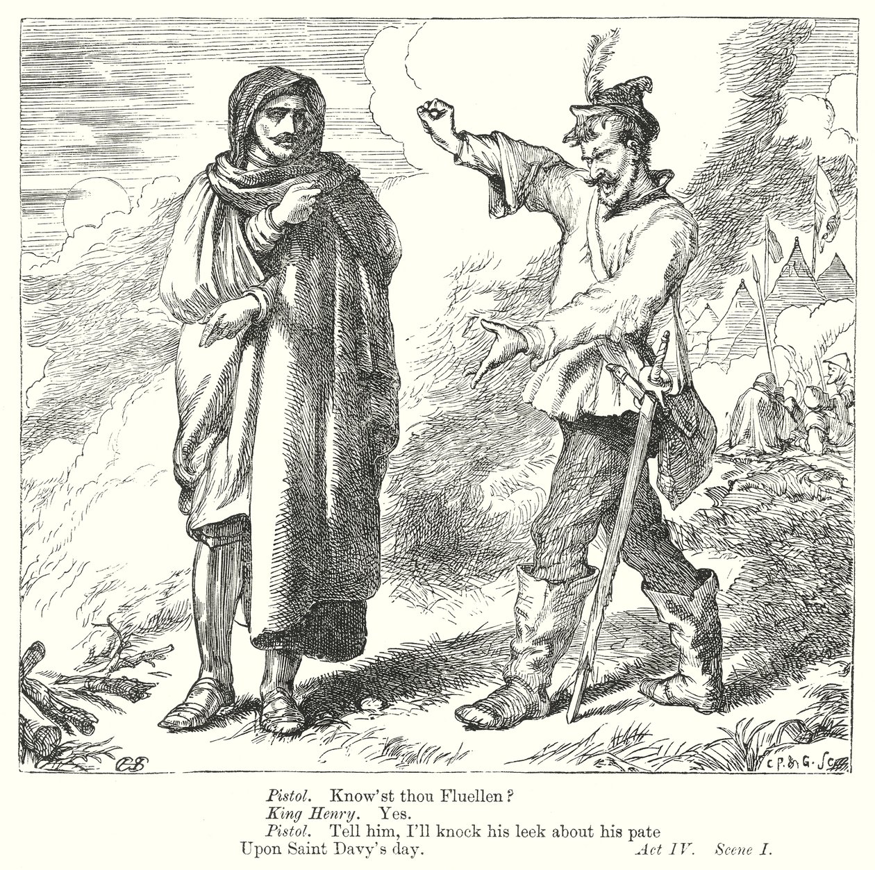 Kral V. Henry (gravür) by Henry Courtney (after) Selous