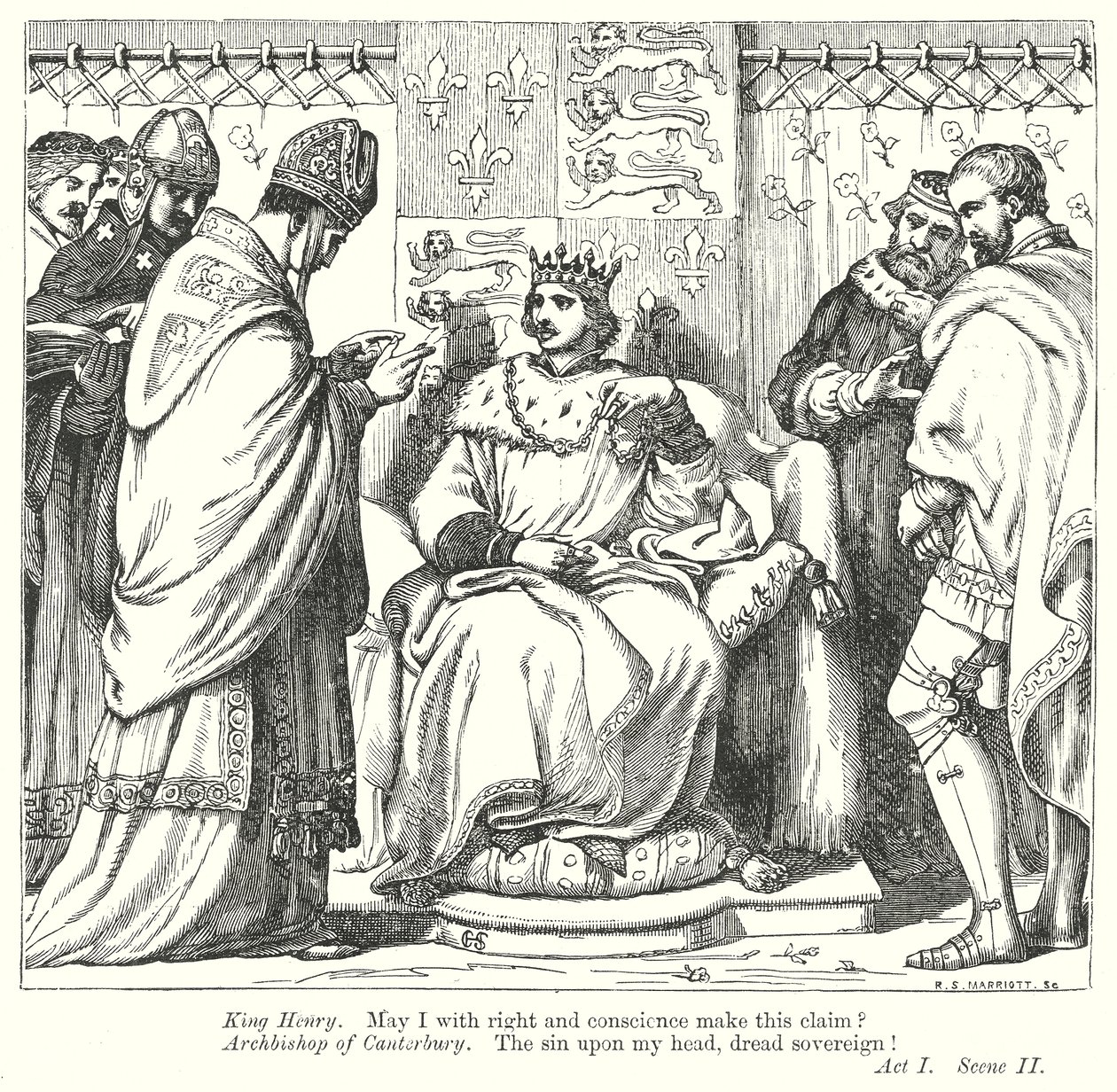 Kral V. Henry (gravür) by Henry Courtney (after) Selous
