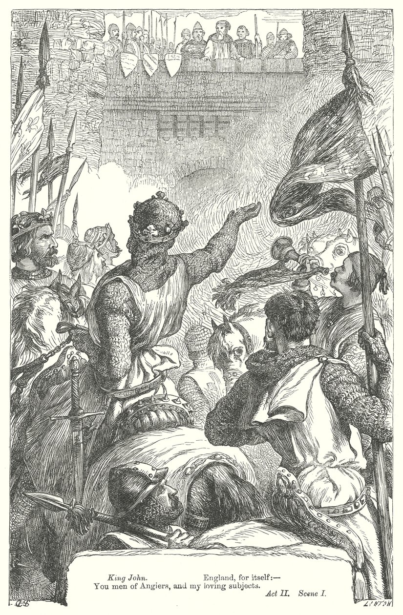 Kral John (gravür) by Henry Courtney (after) Selous