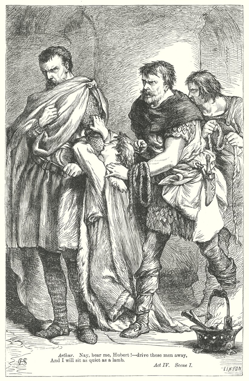 Kral John (gravür) by Henry Courtney (after) Selous