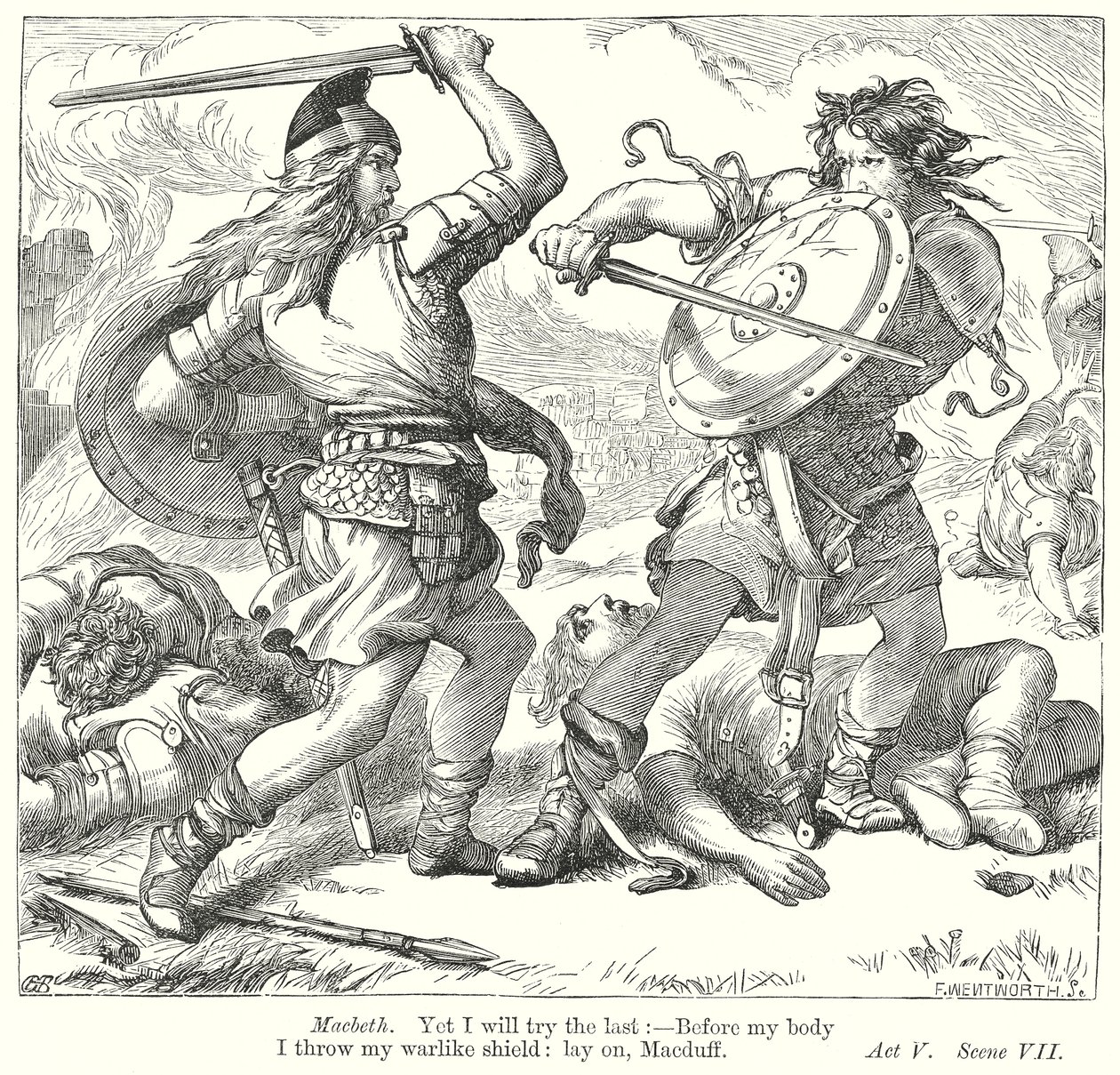 Macbeth (gravür) by Henry Courtney (after) Selous