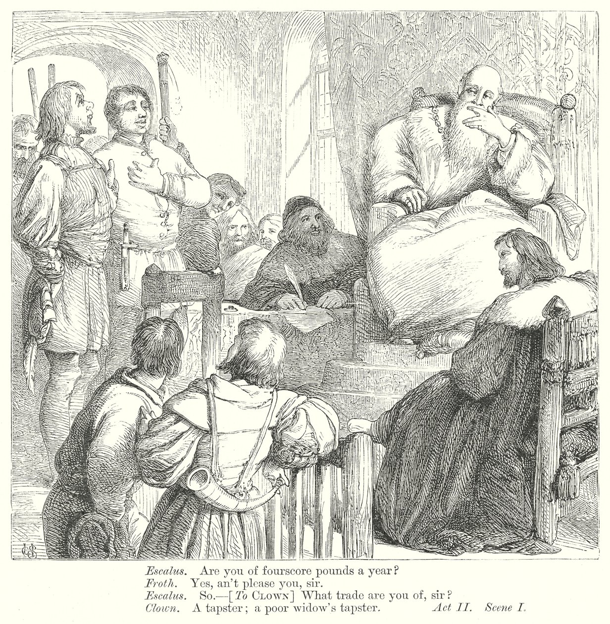 Measure for Measure (gravür) by Henry Courtney (after) Selous