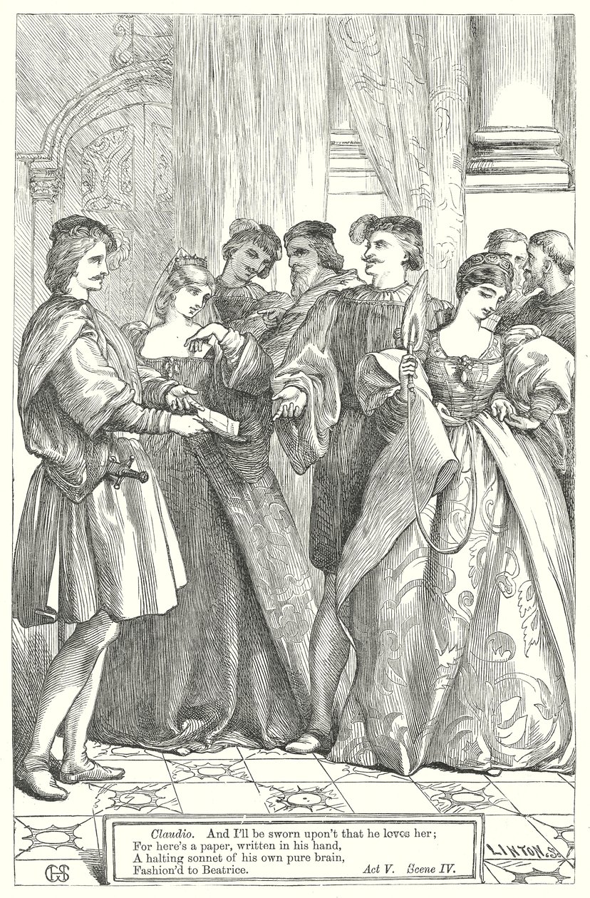 Much Ado About Nothing (gravür) by Henry Courtney (after) Selous