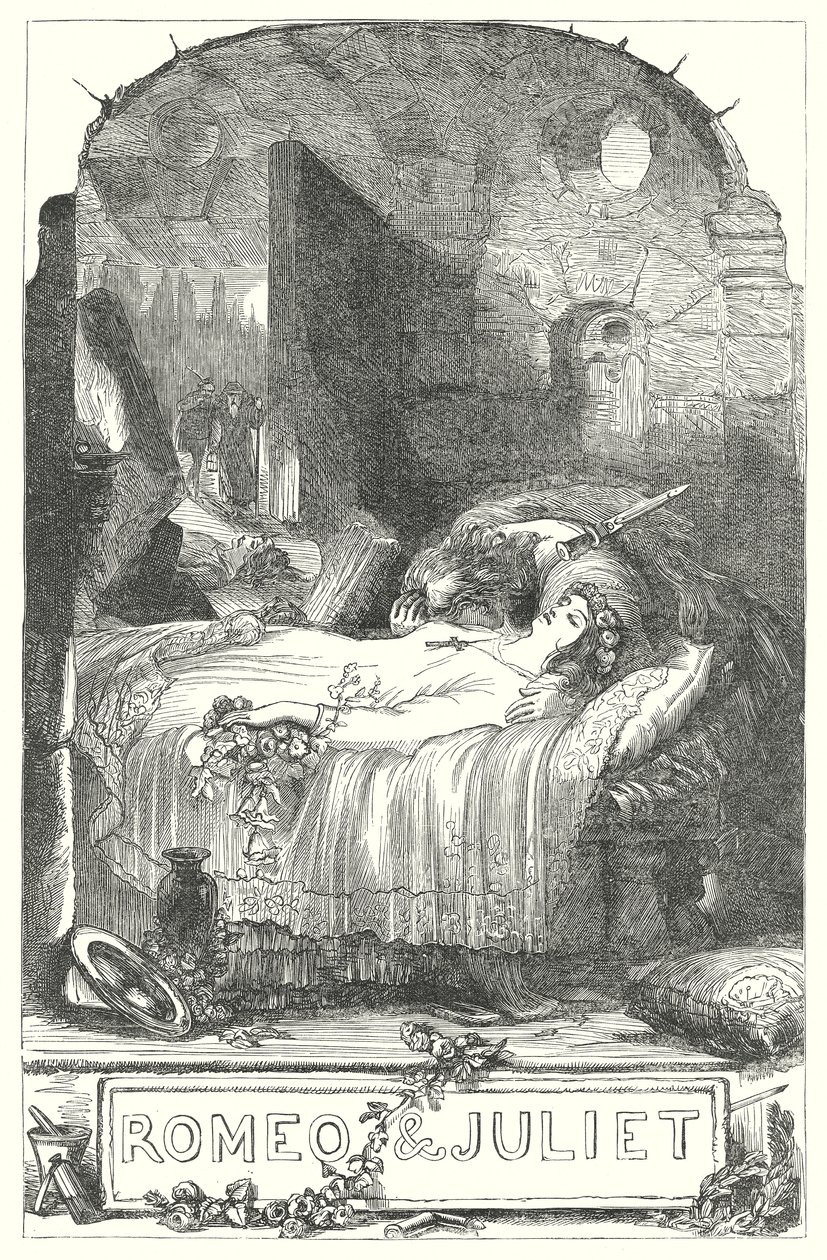 Romeo ve Juliet (gravür) by Henry Courtney (after) Selous