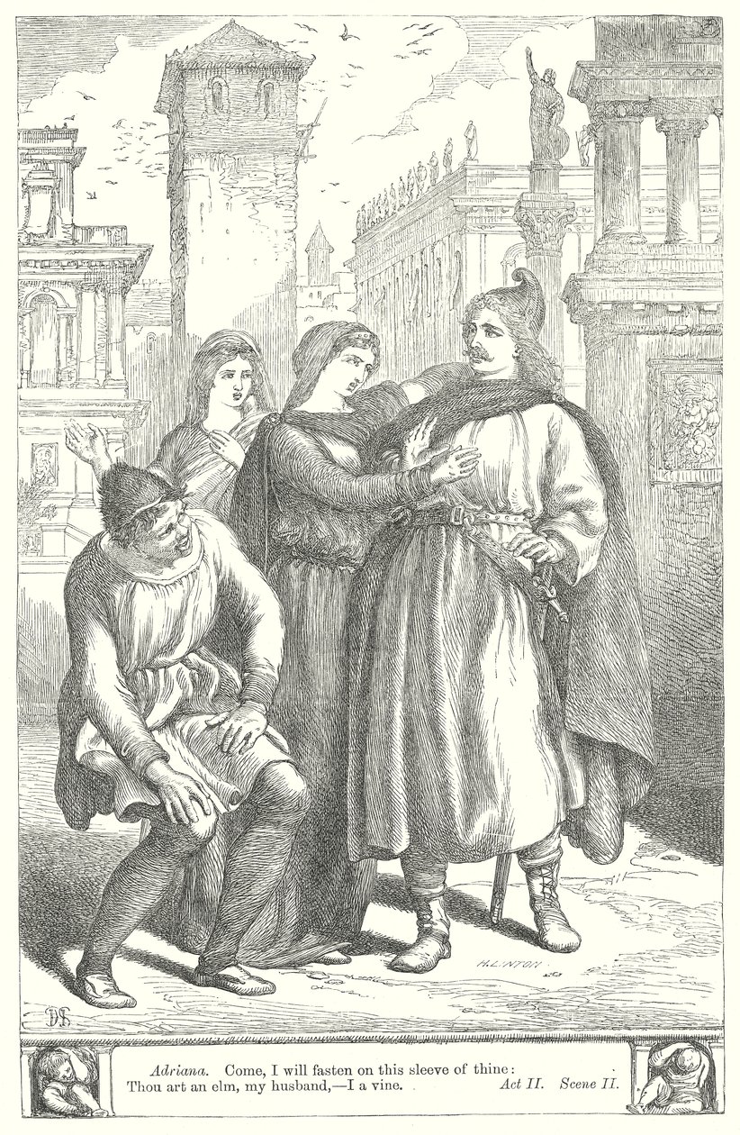 Yanlışlıklar Komedyası (gravür) by Henry Courtney (after) Selous