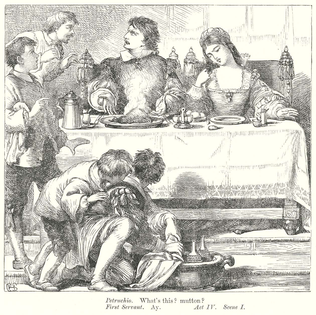 Hırçın Kız (gravür) by Henry Courtney (after) Selous