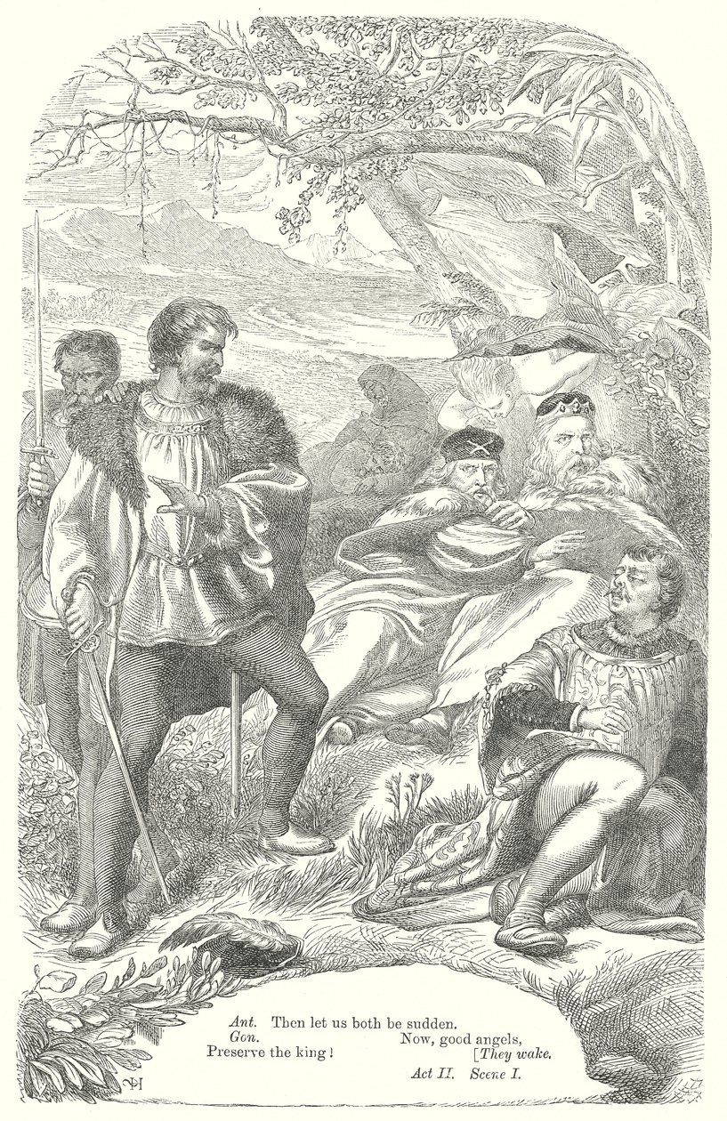 The Tempest (gravür) by Henry Courtney (after) Selous
