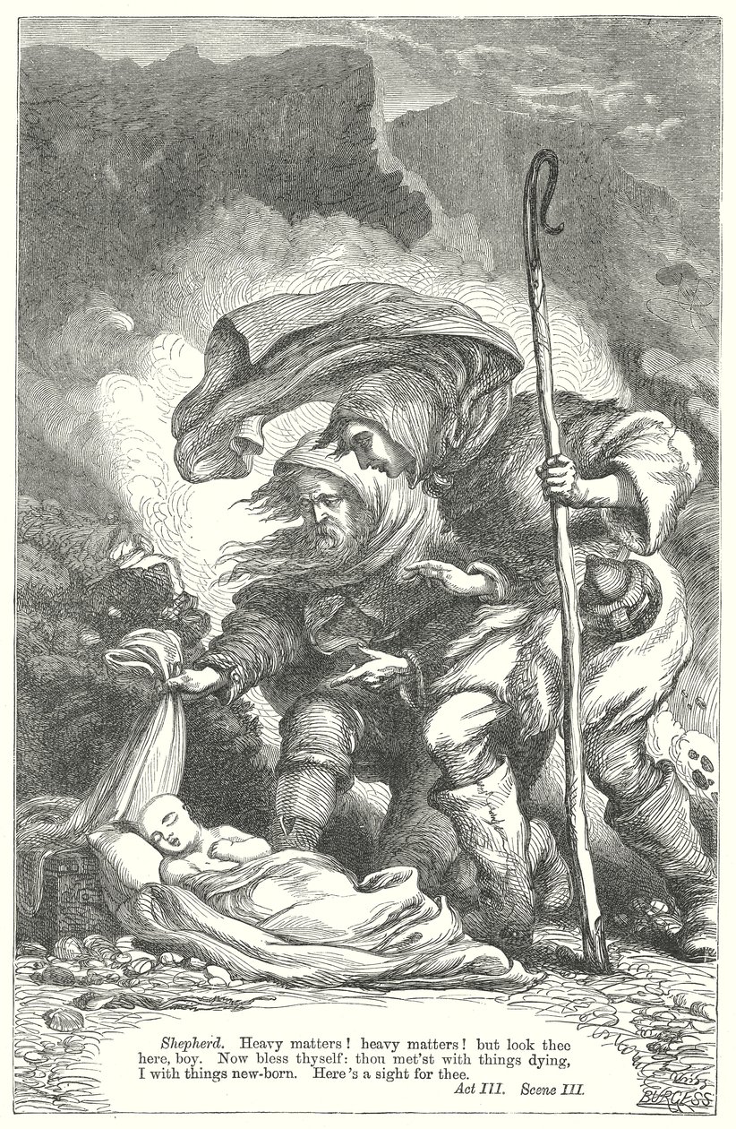 Kış Masalı (gravür) by Henry Courtney (after) Selous
