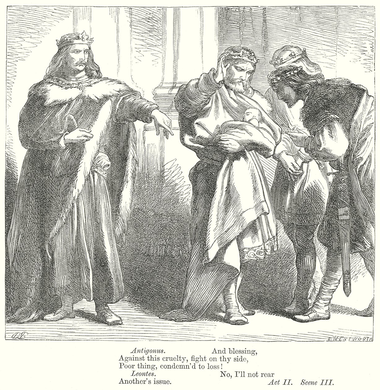 Kış Masalı (gravür) by Henry Courtney (after) Selous