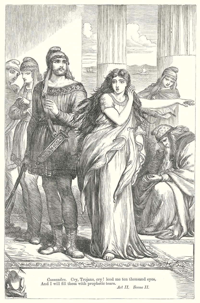 Troilus ve Cressida (gravür) by Henry Courtney (after) Selous