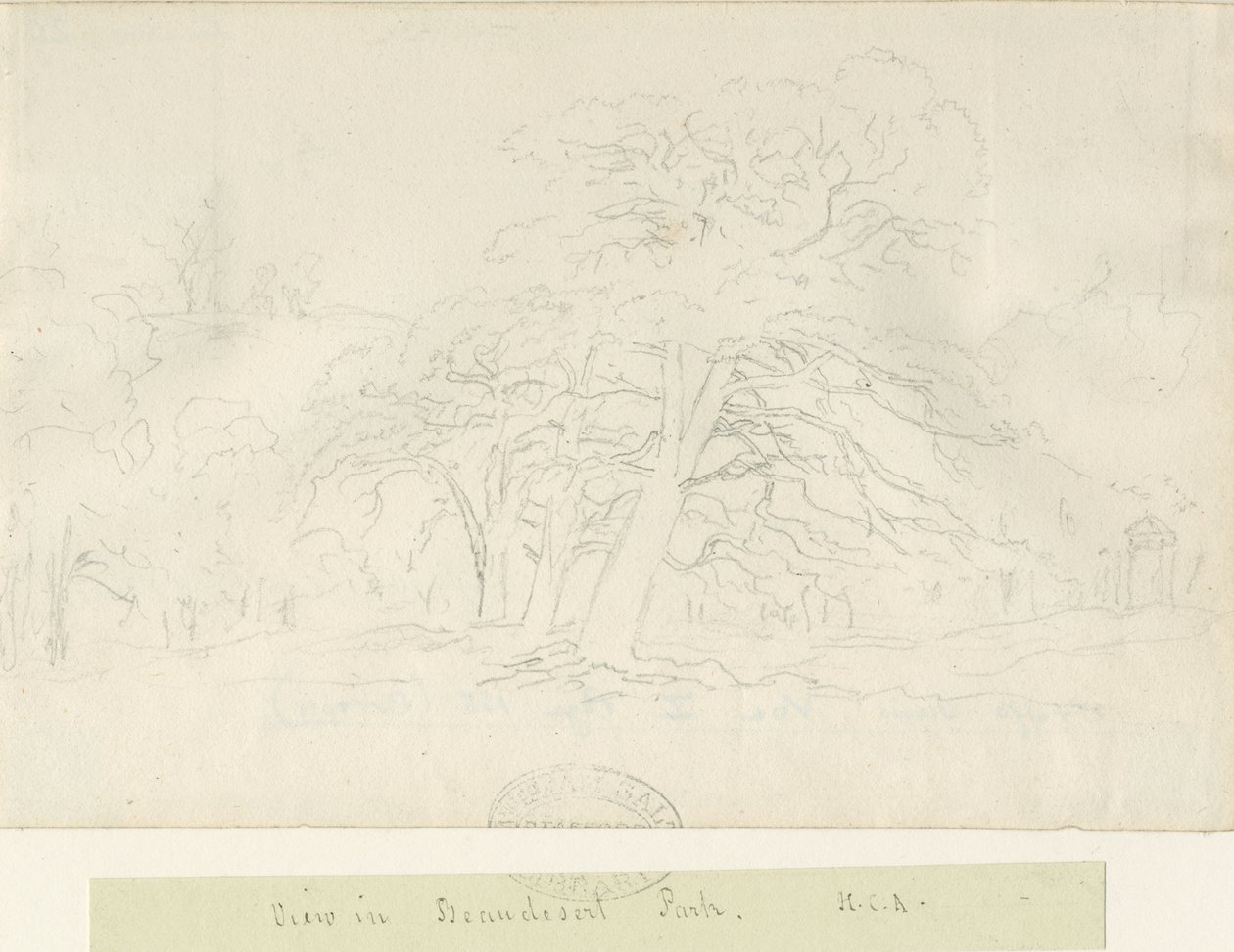 Beaudesert Park: karakalem, nd [1788-1855] by Henry Curzon Allport