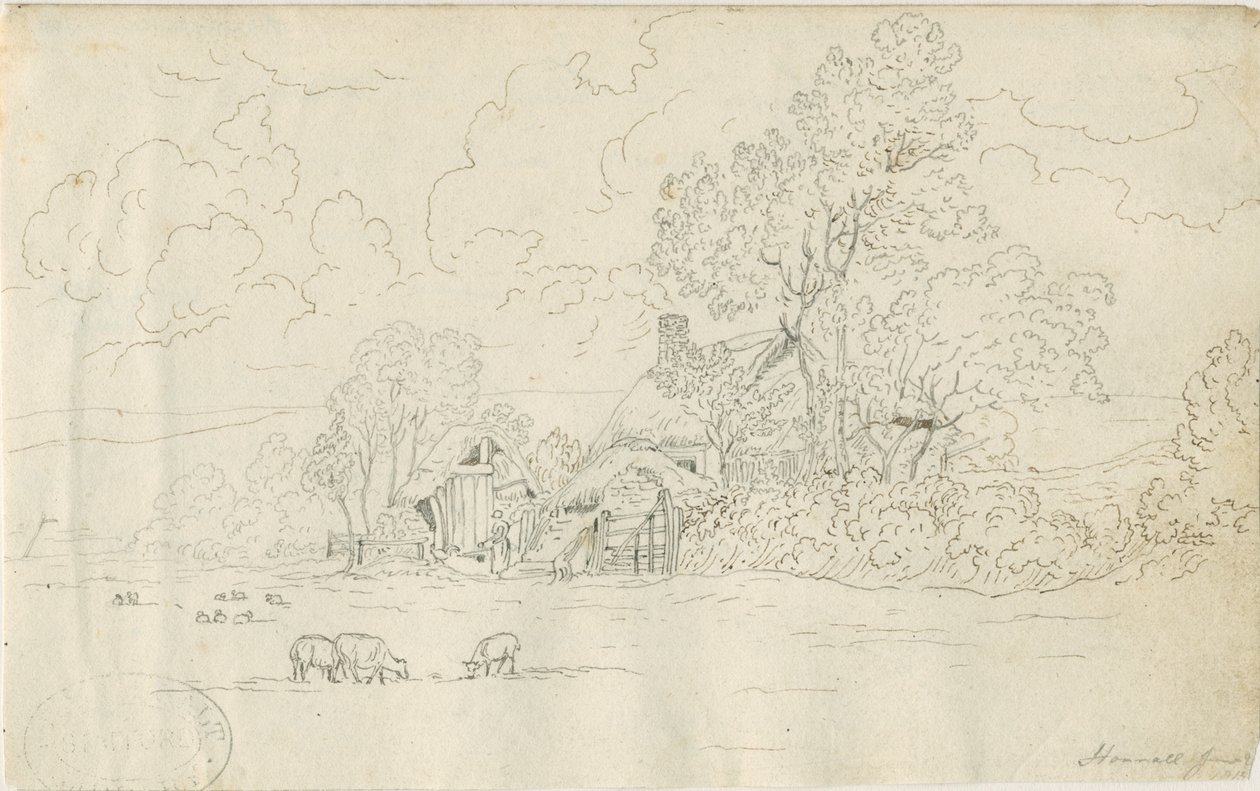 Stonnall Kilisesi: karakalem, 20 Haziran 1813 by Henry Curzon Allport