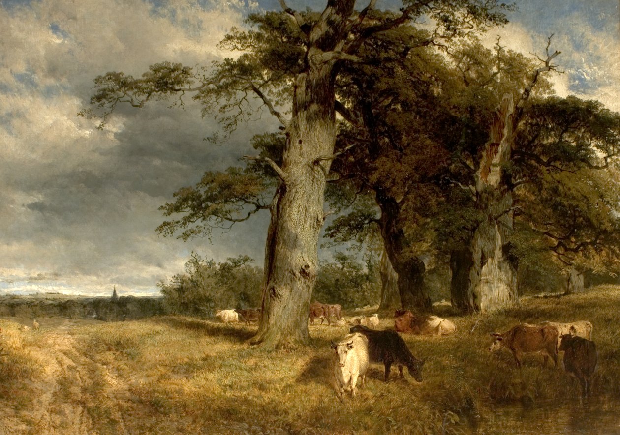 Dukeries'de Manzara, Nottinghamshire, 1850 by Henry Dawson
