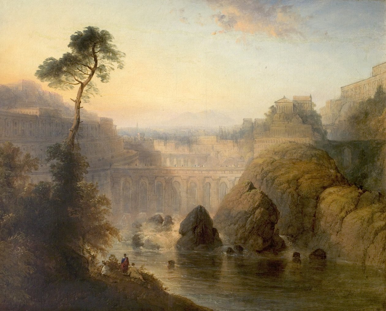 Tiber, İtalya by Henry Dawson