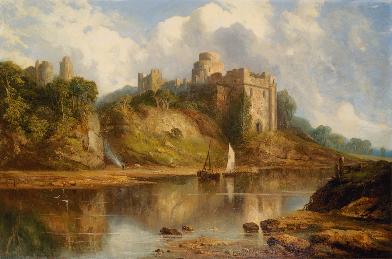 Pembroke Kalesi (tuval üzerine yağlı boya) by Henry Dawson