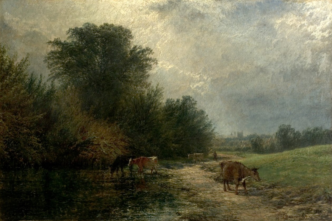 Güneş ve Sağanak, 1865 by Henry Dawson
