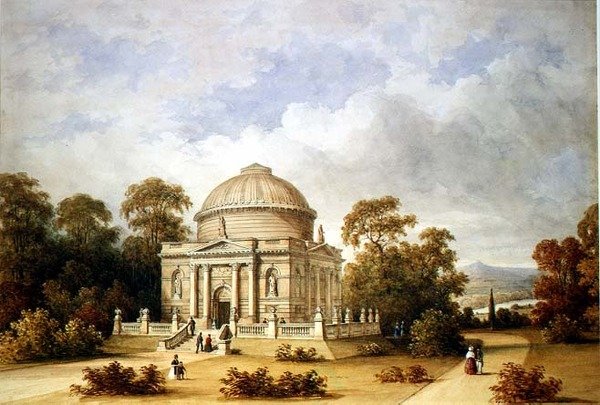 Hamilton Mozolesi için Bir Tasarım (suluboya) by Henry Edmund Goodridge