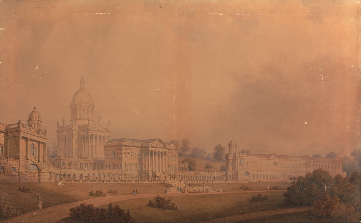 Prior Park'ın görünümü by Henry Edmund Goodridge