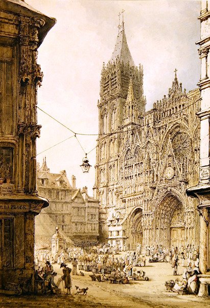 Rouen Katedrali, Batı Cephesi by Henry Edridge