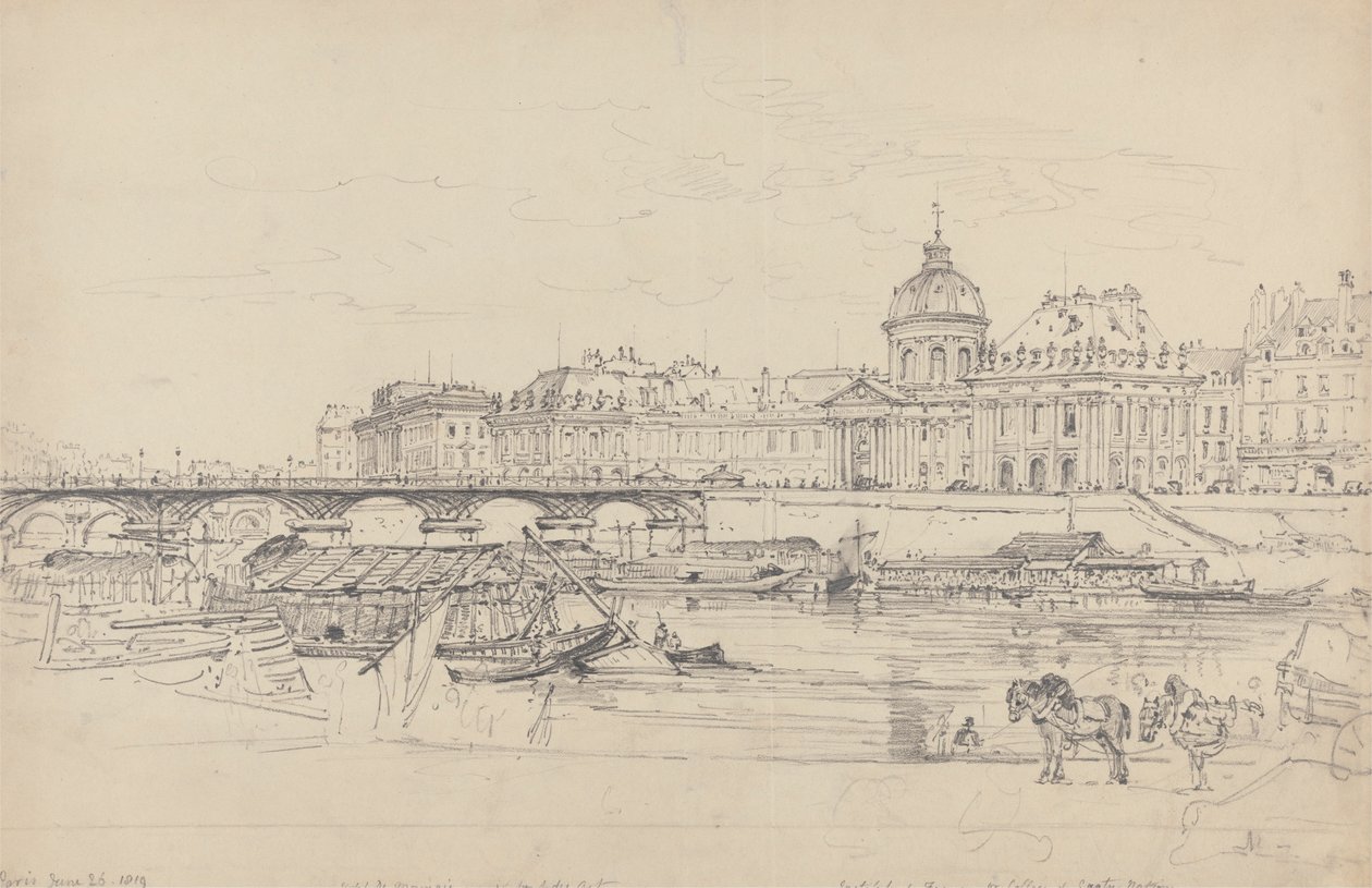 Darphane, Pont des Arts ve Institut de France, Paris by Henry Edridge