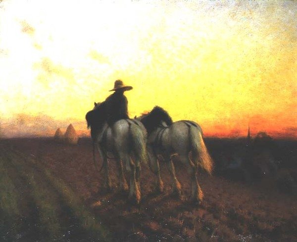 Gün batımında dönüş by Henry Edward Detmold