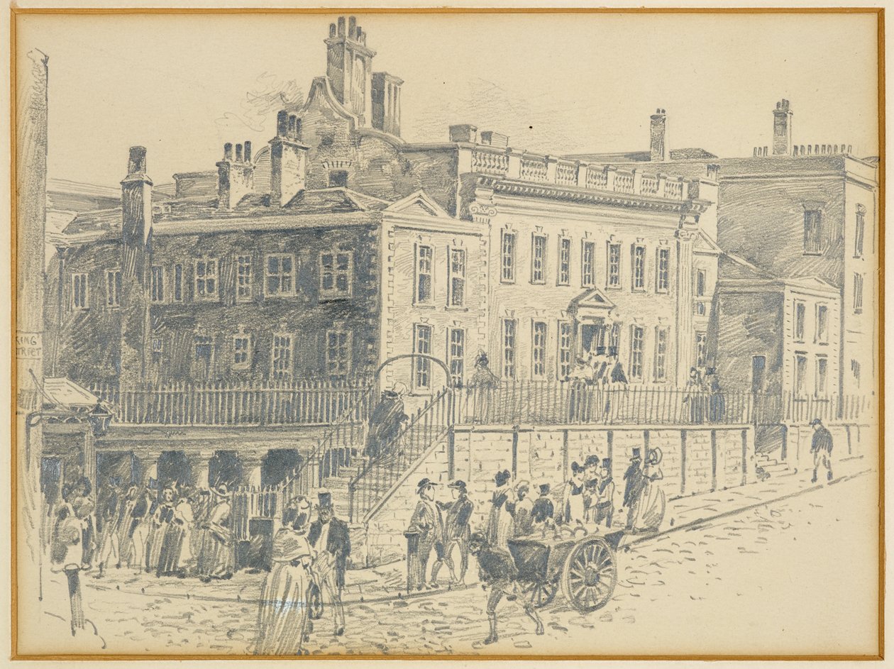 Dr. White's House, King Street (Ralston'ın bir baskısından) by Henry Edward Tidmarsh