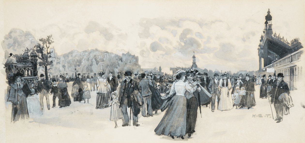 Belle Vue Bahçelerinde by Henry Edward Tidmarsh