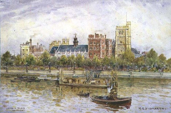 Lambeth Sarayı ve Kilisesi by Henry Edward Tidmarsh