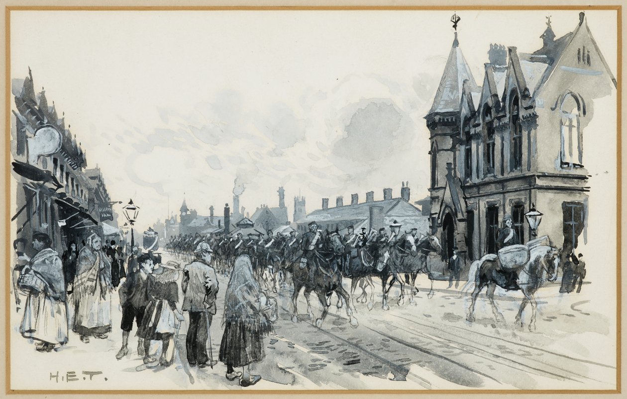Salford Piyade Kışlası ve Özgür Kütüphane, Regent's Road by Henry Edward Tidmarsh