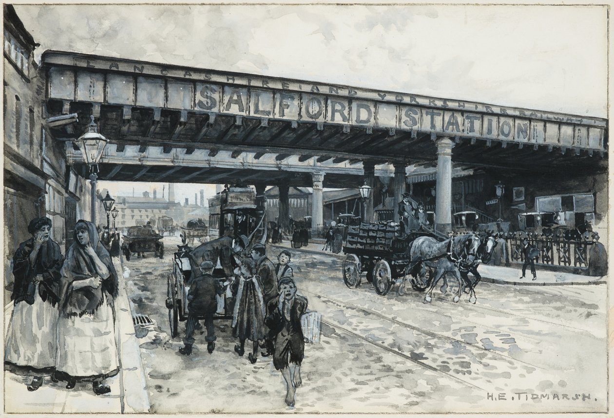 Salford Tren İstasyonu, New Bailey Caddesi by Henry Edward Tidmarsh