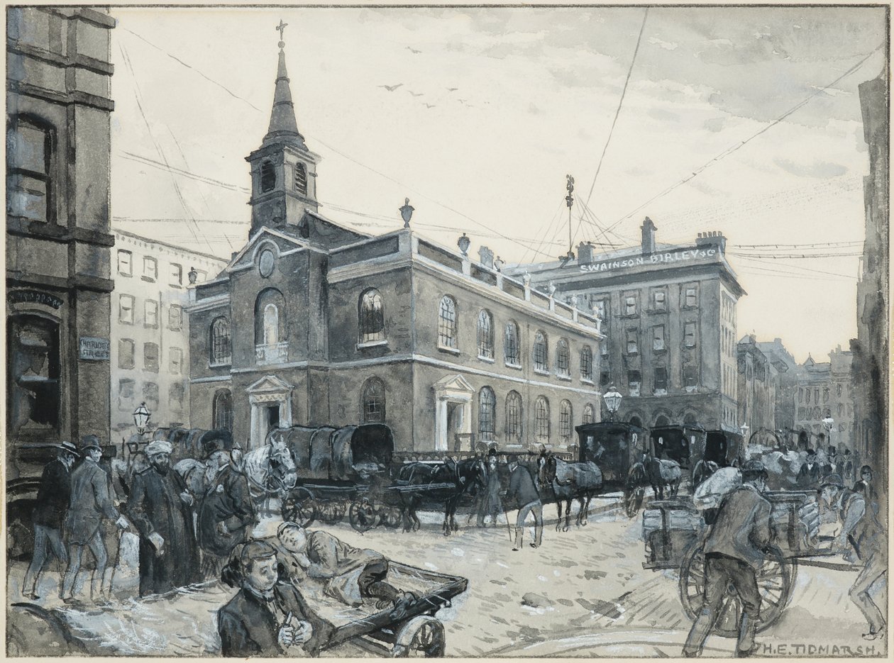 St. James, Manchester (kağıt üzerine suluboya) by Henry Edward Tidmarsh
