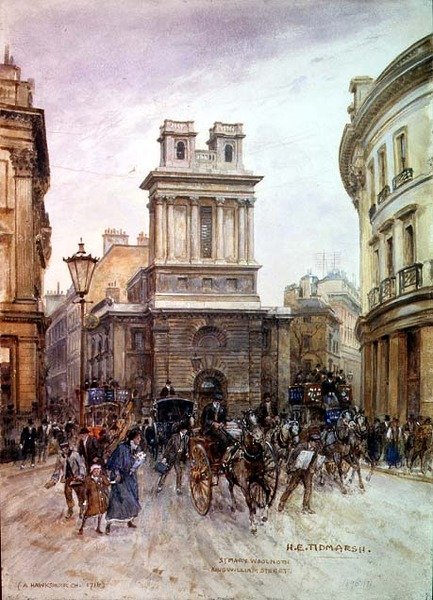 Aziz Mary Woolnoth: Kral William Caddesi by Henry Edward Tidmarsh