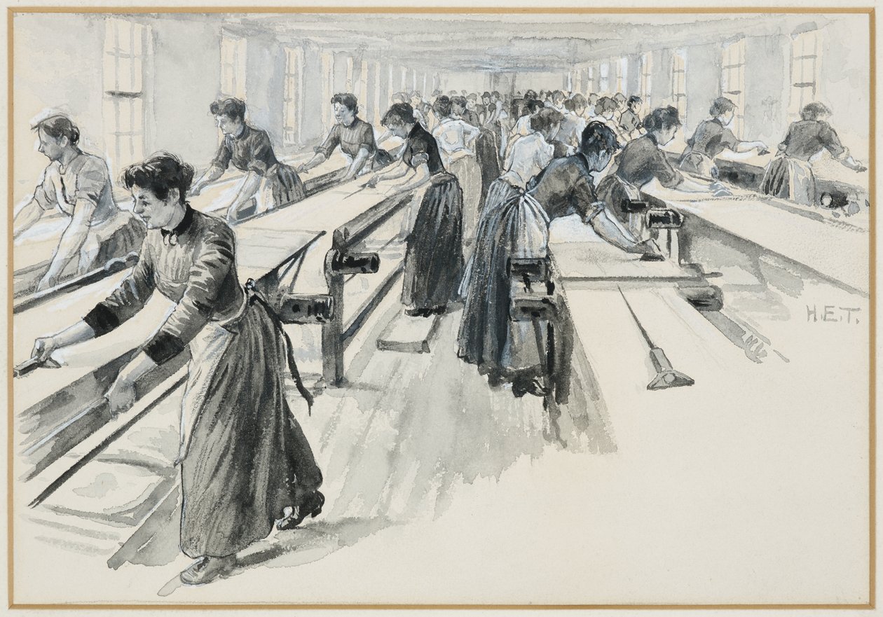 Platts' Works, Warrington'da Velveteen Kesimi by Henry Edward Tidmarsh