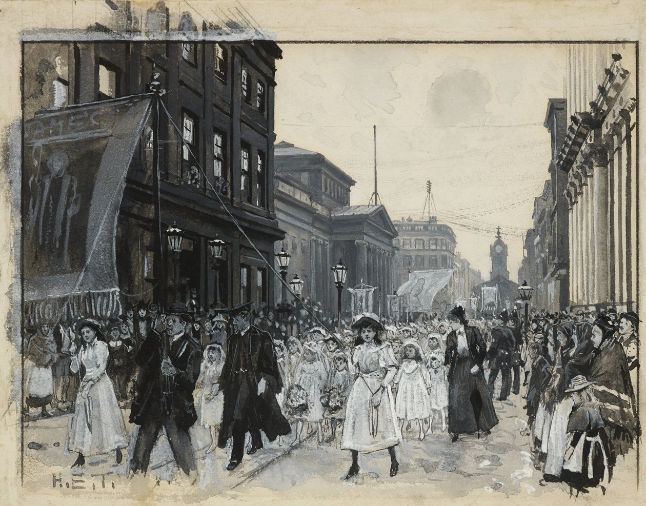 Whit Pazartesi Alayı, Mosley Caddesi by Henry Edward Tidmarsh